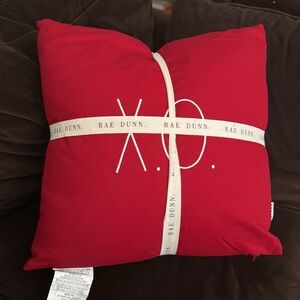 Rae Dunn White and Red Holiday Pillows Festive Decor 2pk